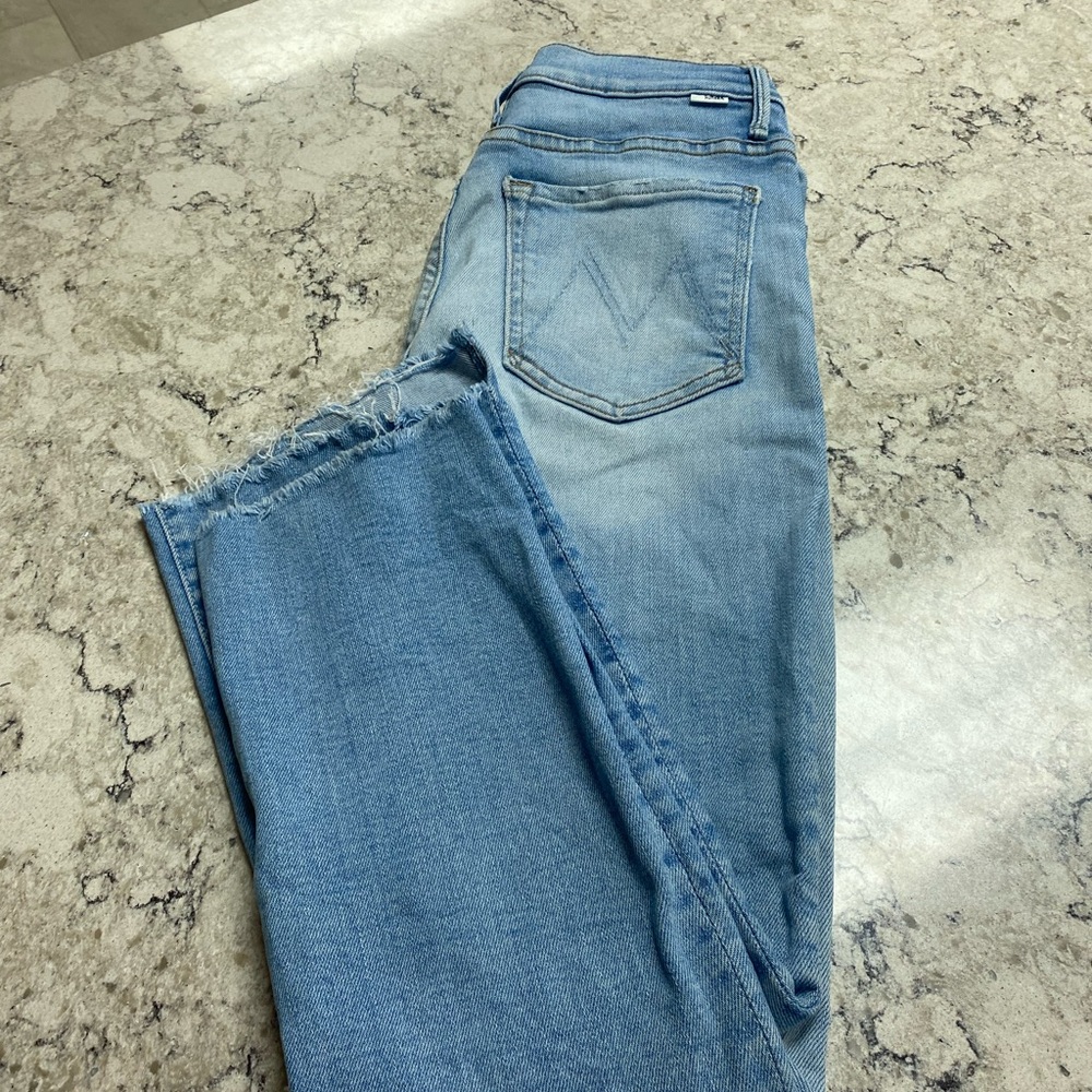 MOTHER High Rise Jeans in Light Blue - Picture 2 of 2